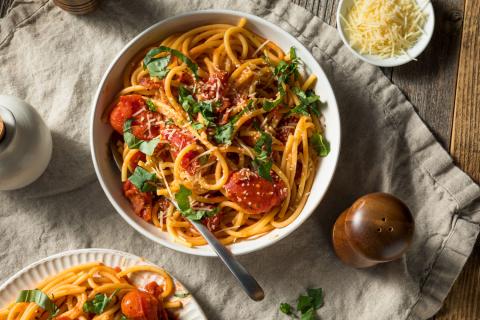 Spaghetti de panais All'Amatriciana