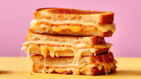 Croque monsieur au poireau et au chèvre