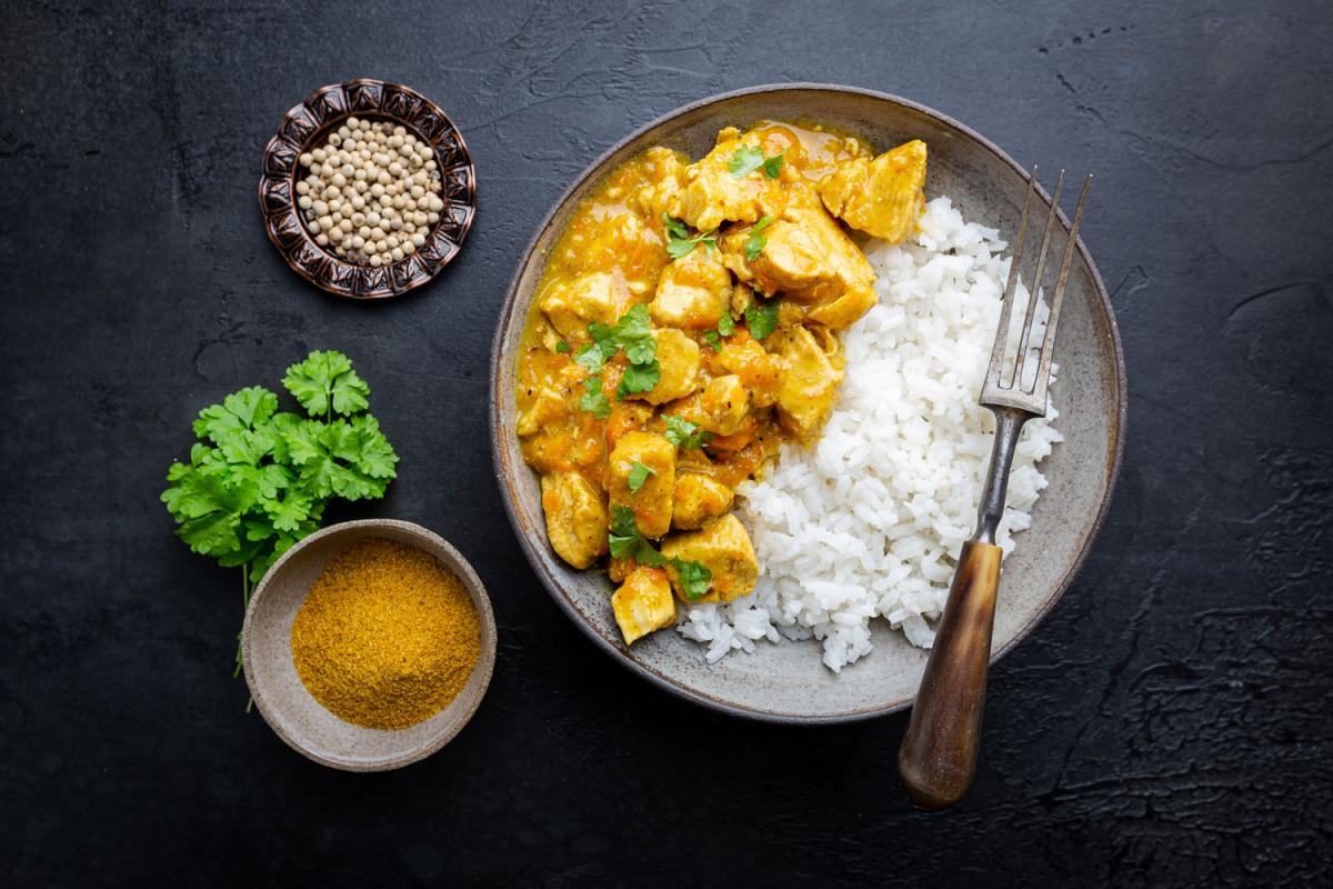 Poulet au curry coco à la courge butternut    