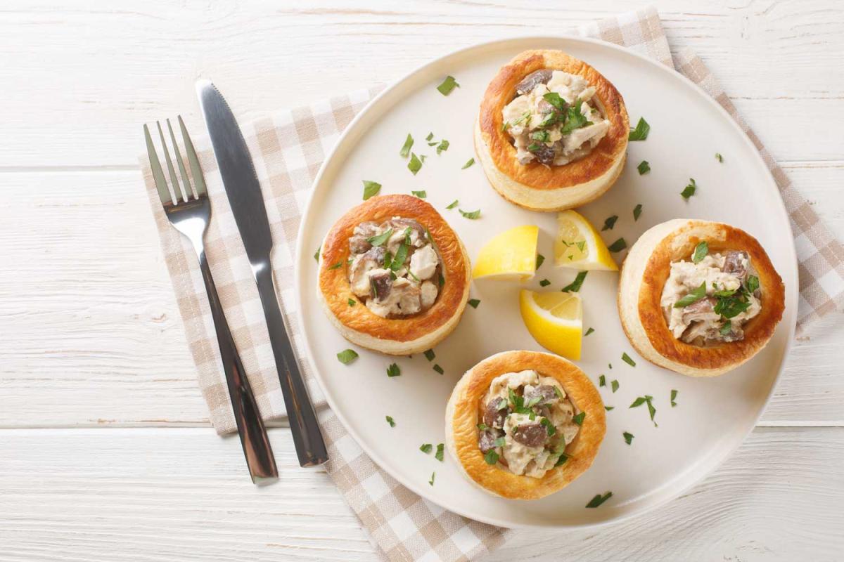 Roulade de poulet champignon et roquefort